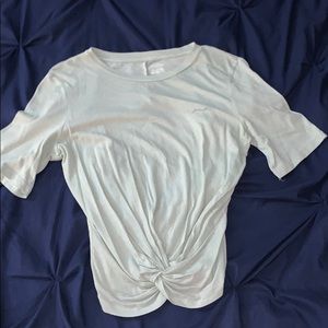 PINK cropped girlfriend tee